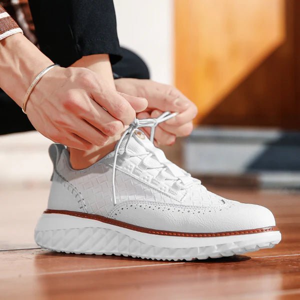 OXFORD RIDGE FAUX LEATHER SNEAKERS