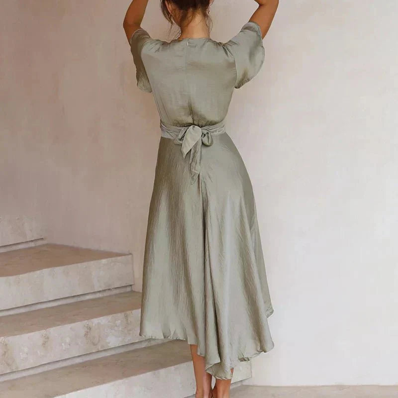Rosella | Elegant Flutter Sleeve Midi Dress
