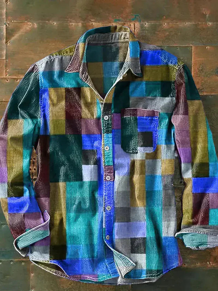 Lachie | Colorful Tartan Button-Down Shirt
