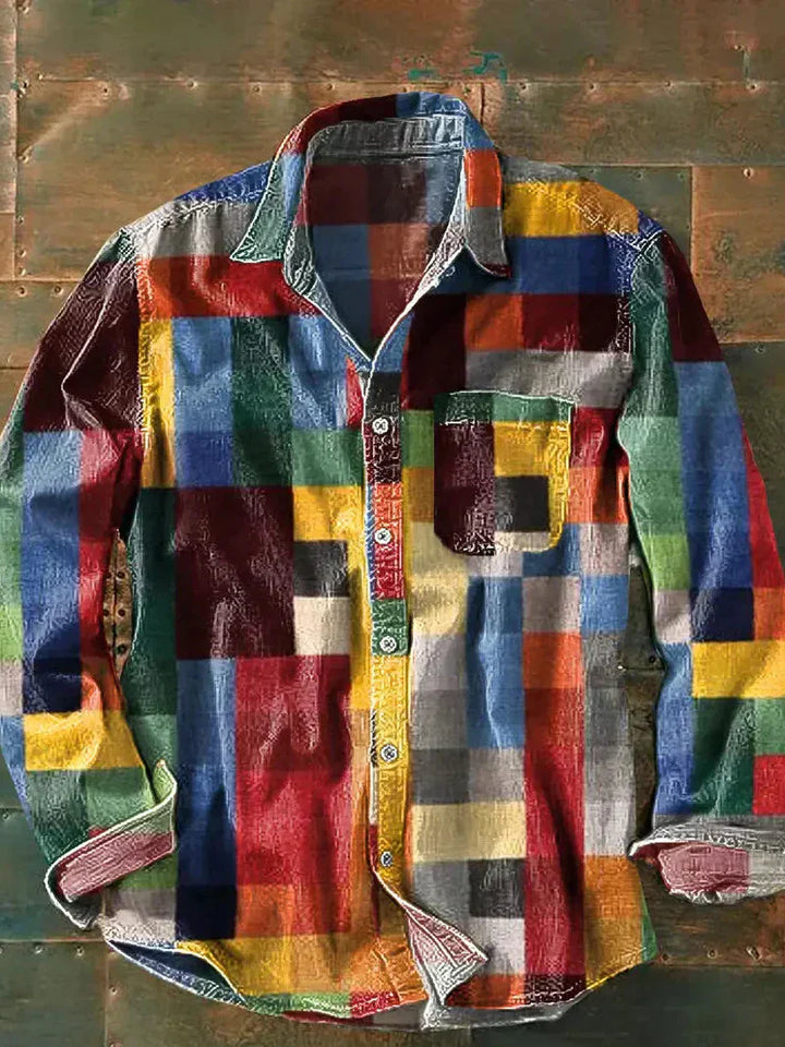 Lachie | Colorful Tartan Button-Down Shirt