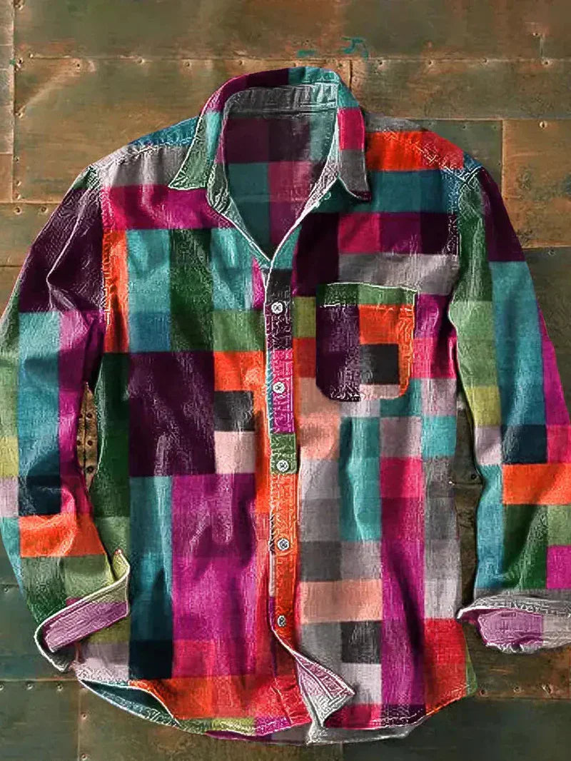 Lachie | Colorful Tartan Button-Down Shirt