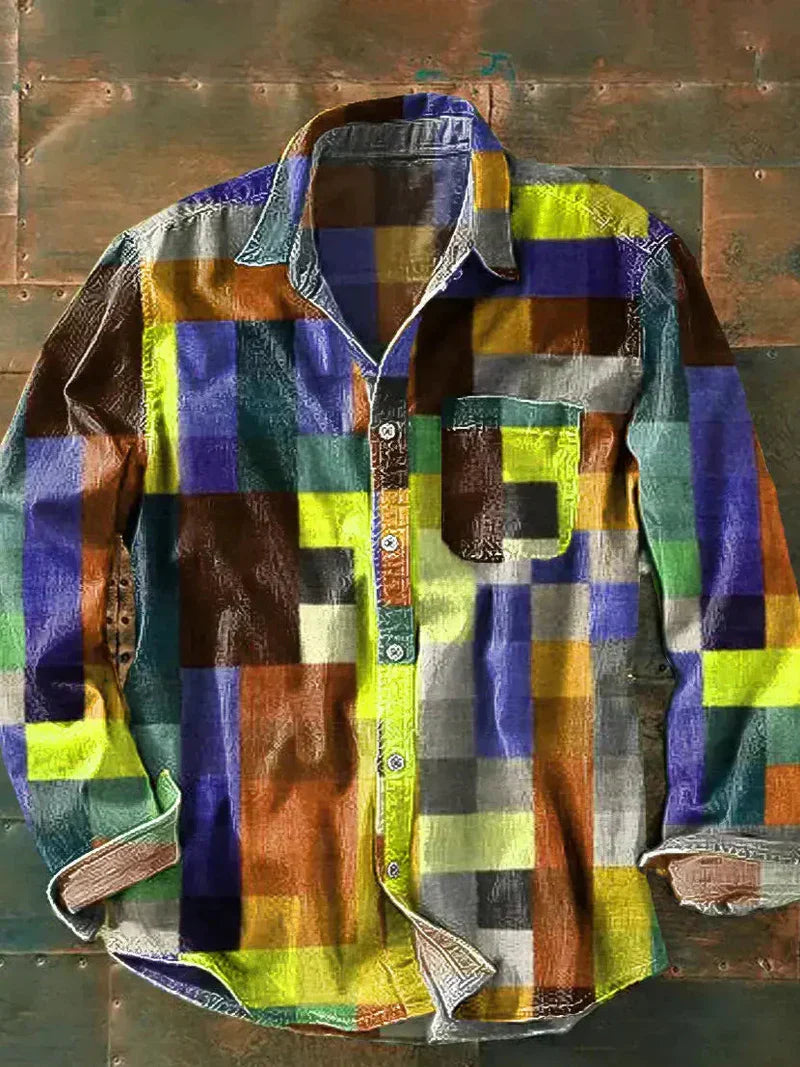 Lachie | Colorful Tartan Button-Down Shirt